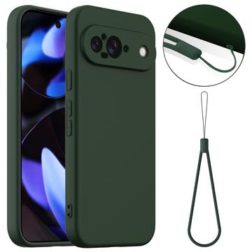 Google Pixel 9 Etui z Płynnego Silikonu - kompatybilne z MagSafe - Ciemna Zieleń