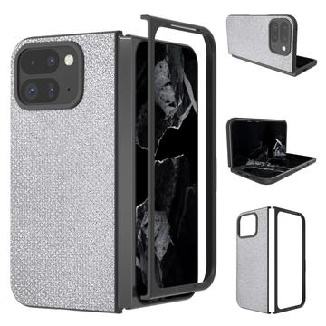 Google Pixel 9 Pro Fold Hybrydowe etui z teksturą kryształu górskiego - srebrny