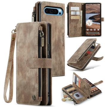 Google Pixel 9 Pro XL Wielofunkcyjne Etui-Portfel Caseme C30 - Brąz