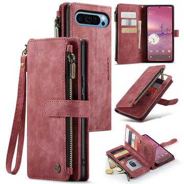 Google Pixel 9 Pro XL Wielofunkcyjne Etui-Portfel Caseme C30 - Czerwień