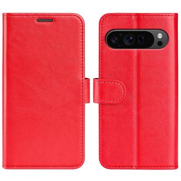 Google Pixel 9 Pro XL Etui z Portfelem z Magnetycznym Zamknięciem - Czerwień