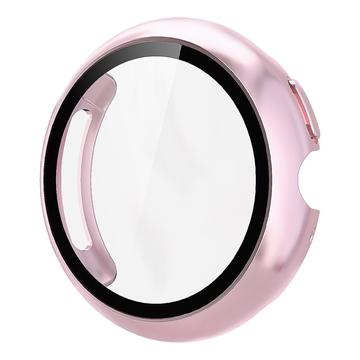 Google Pixel Watch 4 Etui z Tworzywa z Hartowane Szkło Ochronne - 41mm - Róż