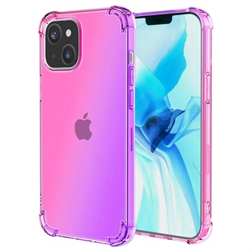 iPhone 14 Max Wstrząsoodporne Etui Gradient z TPU - Róż / Fiolet