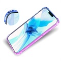 iPhone 14 Pro Max Wstrząsoodporne Etui Gradient z TPU - Błękit / Różowy