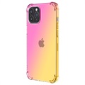 iPhone 14 Pro Max Wstrząsoodporne Etui Gradient z TPU - Różowy / Złoto