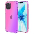 iPhone 14 Pro Max Wstrząsoodporne Etui Gradient z TPU - Róż / Fiolet