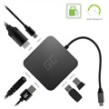 Adapter Hub USB-C Green Cell 6-w-1 - QC 4.0, PD, Samsung Dex, 4K