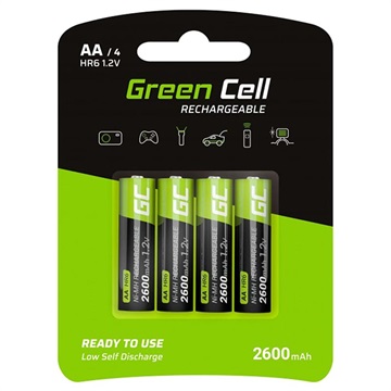 Akumulatory AA Green Cell HR6 - 2600mAh - 1x4