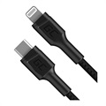 Pleciony Kabel USB-C / Lightning Green Cell Power Stream - 1m - Czarny