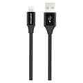 Kabel USB-A / Lightning w oplocie GreyLime - certyfikat MFi - 2 m - czarny