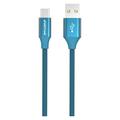 Kabel USB-A / USB-C w Oplocie GreyLime - 1m - Błękit