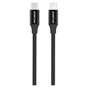 Kabel USB-C / USB-C w Oplocie GreyLime - 1m - Czerń