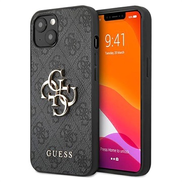 Hybrydowe Etui Guess 4G Big Metal Logo do iPhone 13 - Czarne