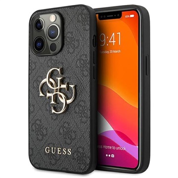 Hybrydowe Etui Guess 4G Big Metal Logo do iPhone 13 Pro - Czarne