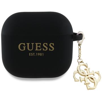 AirPods 4 Guess 4G Charm Silikonowe Etui - Czerń