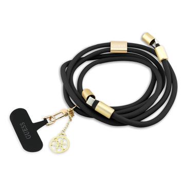 Guess 4G Charm Pasek na ramię i kabel USB-C - 1.5m - Czarny