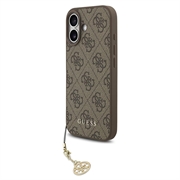 Etui hybrydow iPhone 17 Guess 4G Charm - kompatybilny z MagSafe - brązowy
