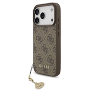 Etui hybrydow iPhone 17 Pro Guess 4G Charm - kompatybilny z MagSafe - brązowy