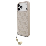 Etui hybrydow iPhone 17 Pro Max Guess 4G Charm - kompatybilny z MagSafe - różowy