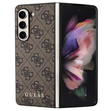 Hybrydowe Etui Guess 4G Charms Collection do Samsung Galaxy Z Fold5 - Brązowe