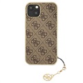 Hybrydowe Etui Guess 4G Charms Collection do iPhone 13 - Brąz