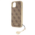 Hybrydowe Etui Guess 4G Charms Collection do iPhone 13 - Brąz