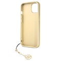 Hybrydowe Etui Guess 4G Charms Collection do iPhone 13 - Brąz