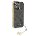 Hybrydowe Etui Guess 4G Charms Collection do iPhone 13 Pro Max - Szary