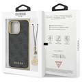 Hybrydowe Etui Guess 4G Charms Collection do iPhone 13 Pro Max - Szary