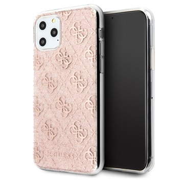 iPhone 11 Pro Max Etui Guess 4G Glitter Collection - Róż
