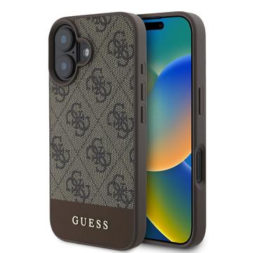 iPhone 16 Hybrydowe Etui Guess 4G Stripe - Brąz
