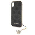 Etui Guess Charms Collection 4G do iPhone'a XR - Ciemnoszare