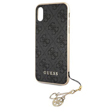 Etui Guess Charms Collection 4G do iPhone\'a XR - Ciemnoszare