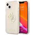 iPhone 13 Mini Guess Glitter 4G Big Logo Hybrydowe Etui - Złoto