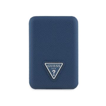 Guess Grained Triangle Logo Kompatybilny Powerbank MagSafe 5000mAh - Niebieski