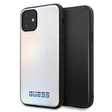 Etui Guess Iridescent Collection do iPhone 11 Pro Max - Srebrny
