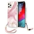 iPhone 12 Pro Max Etui Guess Marble Collection z Paskiem na Rękę