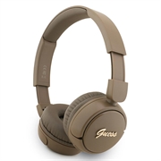 Guess Metal Logo Script Bluetooth 5.3 Słuchawki nauszne - Brązowy