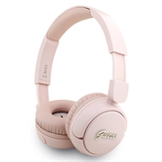 Guess Metal Logo Script Bluetooth 5.3 słuchawki nauszne - różowy