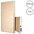 Powerbank Guess Stripes Aluminium 5000mAh - Złoty