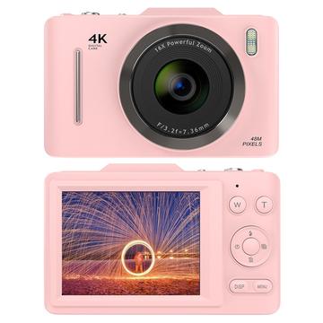 Aparat cyfrowy H16 z 16-krotnym zoomem i kartą pamięci 32GB - różowy