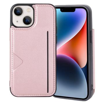 Hanman Mika iPhone 14 Etui z Portfelem - Różowe Złoto