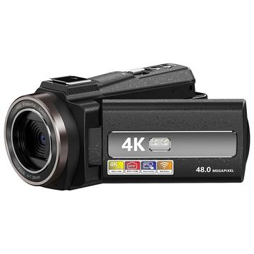 Cyfrowa kamera wideo HDV-254KM 4K z 16-krotnym zoomem, WiFi - czarna