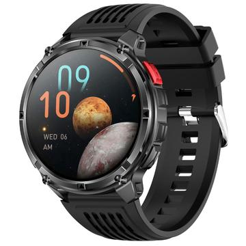 HT33 Smartwatch Bluetooth do monitorowania zdrowia z językiem duńskim - 1,7" wyświetlacz IPS - czarny