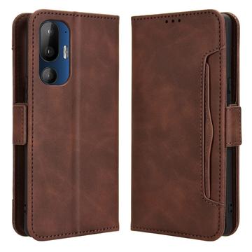 HTC U24 Pro Etui-Portfel Seria Cardholder - Brąz