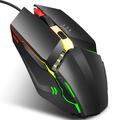 Mysz przewodowa HXSJ S200 Kolorowa, świecąca mysz do gier