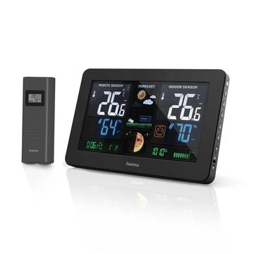 Stacja pogodowa Hama Premium z portem USB - czarna