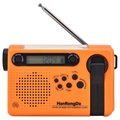 HanRongDa HRD-900 Radio Kempingowe z Latarką i Alarmem SOS - Pomarańczowe