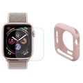 Pełen Zestaw Ochronny Hat Prince do Apple Watch Series SE/6/5/4 - 40mm - Różowy