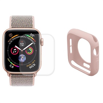 Pełen Zestaw Ochronny Hat Prince do Apple Watch Series SE/6/5/4 - 40mm - Różowy